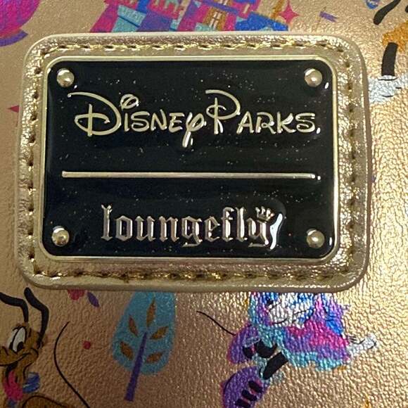 New Loungefly Disney Parks Disneyland 70th Anniversary Gold Backpack